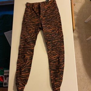 Tiger print jeans